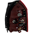 Driver Side Tail Light, with Bulb, Halogen, Clear and Red Lens