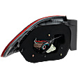 Passenger Side, Outer Tail Light, with Bulb, Halogen, Red Lens, Sedan