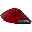 Driver Side Tail Light, without Bulb, Halogen/LED Combo, Clear and Red Lens, Coupe