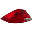 Driver Side Tail Light, without Bulb, Halogen/LED Combo, Clear and Red Lens, Coupe