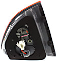 Passenger Side, Inner Tail Light, with Bulb, Halogen, Clear and Red Lens