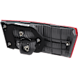 Passenger Side, Inner Tail Light, with Bulb, Halogen, Clear and Red Lens, Sedan, (Except Hybrid Model)