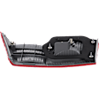Driver Side, Inner Tail Light, with Bulb, Halogen, Clear and Red Lens, Sedan, (Except Hybrid Model)