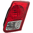 Passenger Side, Inner Tail Light, with Bulb, Halogen, Clear and Red Lens, Sedan