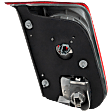 Passenger Side, Inner Tail Light, with Bulb, Halogen, Clear and Red Lens, Sedan