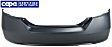 Coupe Rear Primed Bumper Cover CAPA Certified