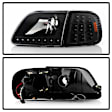 2001 Ford F-150 - Driver and Passenger Side Halogen Headlight, Without bulb(s), Smoked Lens, Black Interior, Xtune Series
