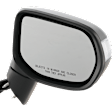 Sedan Passenger Side Mirror, Power Adjust, Non-Heated, Manual Folding, Paintable, In-housing Signal Light, No Memory, No Puddle Light, No Auto-Dim, No Blind Spot Feature