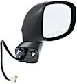 Sedan Passenger Side Mirror, Power Adjust, Heated, Manual Folding, Paintable, In-housing Signal Light, No Memory, No Puddle Light, No Auto-Dim, No Blind Spot Feature