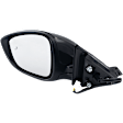Driver Side Mirror, Power Adjust, Non-Heated, Manual Folding, Paintable, No Signal Light, No Memory, No Puddle Light, No Auto-Dim, With Blind Spot Detection in Glass