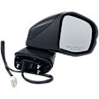 Passenger Side Mirror, Power Adjust, Heated, Manual Folding, Paintable, In-housing Signal Light, No Memory, No Puddle Light, No Auto-Dim, No Blind Spot Feature