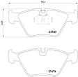 355009001 Brake Pad Set - Replaces OE Number 34-11-3-404-362