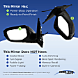 2019 Honda Civic - Driver Side Mirror, Power Adjust, Non-Heated, Paintable, Manual Folding, No Signal Light, No Blind Spot Feature, No Memory, No Puddle Light, No Auto-Dimming, Sedan