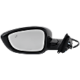 Driver Side Mirror, Power Adjust, Heated, Manual Folding, Paintable, No Signal Light, No Memory, No Puddle Light, No Auto-Dim, With Blind Spot Detection in Glass