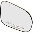 Passenger Side Mirror Glass, Non-Heated, No Blind Spot Feature, Backing Plate Included