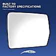 Passenger Side Mirror Glass, Non-Heated, No Blind Spot Feature, Backing Plate Included