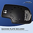 Passenger Side Mirror Glass, Non-Heated, No Blind Spot Feature, Backing Plate Included