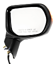 Sedan Passenger Side Mirror, Power Adjust, Heated, Manual Folding, Paintable, In-housing Signal Light, No Memory, No Puddle Light, No Auto-Dim, No Blind Spot Feature