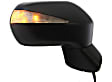 Sedan Passenger Side Mirror, Power Adjust, Heated, Manual Folding, Paintable, In-housing Signal Light, No Memory, No Puddle Light, No Auto-Dim, No Blind Spot Feature