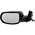 Driver Side Mirror, Power Adjust, Non-Heated, Manual Folding, Textured Black, No Signal Light, No Memory, No Puddle Light, No Auto-Dim, No Blind Spot Feature
