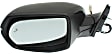 Driver Side Mirror, Power Adjust, Heated, Manual Folding, Paintable, In-housing Signal Light, No Memory, No Puddle Light, No Auto-Dimming, With Blind Spot Detection in Glass