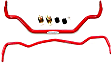 22413 Front and Rear Sway Bar Kit, Steel, Adjustable, Powdercoated red
