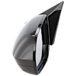 2013-2016 Hyundai Santa Fe - Driver Side Mirror, Power, Manual Folding, Non-Heated, Paintable, No Signal Light, No Memory, No Puddle Light, No Auto-Dimming, No Blind Spot Feature