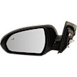 2017-2020 Hyundai Elantra - Driver Side Mirror, Power Adjust, Heated, Manual Folding, Paintable, No Signal Light, No Memory, No Puddle Light, No Auto-Dimming, With Blind Spot Detection in Glass