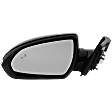 Driver Side Mirror, Power Adjust, Heated, Manual Folding, Paintable, In-housing Signal Light, No Memory, No Puddle Light, No Auto-Dim, With Blind Spot Detection in Glass