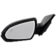 Driver Side Mirror, Power Adjust, Heated, Manual Folding, Paintable, In-housing Signal Light, No Memory, No Puddle Light, No Auto-Dim, With Blind Spot Detection in Glass