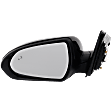 Driver Side Mirror, Power Adjust, Heated, Manual Folding, Paintable, In-housing Signal Light, No Memory, No Puddle Light, No Auto-Dim, With Blind Spot Detection in Glass