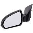 Driver Side Mirror, Power Adjust, Heated, Manual Folding, Paintable, In-housing Signal Light, No Memory, No Puddle Light, No Auto-Dim, With Blind Spot Detection in Glass
