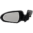 Driver Side Mirror, Power Adjust, Heated, Manual Folding, Paintable, In-housing Signal Light, With Memory, No Puddle Light, No Auto-Dim, With Blind Spot Detection in Glass