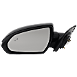 Driver Side Mirror, Power Adjust, Heated, Manual Folding, Paintable, In-housing Signal Light, With Memory, No Puddle Light, No Auto-Dim, With Blind Spot Detection in Glass