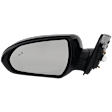 Driver Side Mirror, Power Adjust, Heated, Manual Folding, Paintable, In-housing Signal Light, No Memory, No Puddle Light, No Auto-Dim, With Blind Spot Detection in Glass