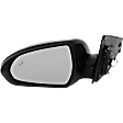 Driver Side Mirror, Power Adjust, Heated, Manual Folding, Paintable, In-housing Signal Light, With Memory, No Puddle Light, No Auto-Dim, With Blind Spot Detection in Glass