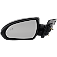 Driver Side Mirror, Power Adjust, Heated, Manual Folding, Paintable, In-housing Signal Light, With Memory, No Puddle Light, No Auto-Dim, With Blind Spot Detection in Glass