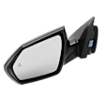 Driver Side Mirror, Power Adjust, Manual Folding, Non-Heated, Paintable, In-glass Signal Light, No Memory, No Puddle Light, No Auto-Dimming, With Blind Spot Detection in Glass