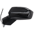 Driver Side Mirror, Power Adjust, Heated, Manual Folding, Paintable, In-housing Signal Light, No Memory, No Puddle Light, No Auto-Dim, With Blind Spot Detection in Glass