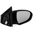 2019-2021 Hyundai Tucson - Passenger Side Mirror, Power Adjust, Heated, Manual Folding, Paintable, In-housing Signal Light, Without Memory Recall, No Puddle Light, No Auto-Dimming, With Blind Spot Detection in Glass