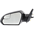 Driver Side Mirror, Power Adjust, Manual Folding, Heated, Paintable, In-housing Signal Light, No Memory, No Puddle Light, No Auto-Dimming, With Blind Spot Glass