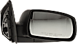 2010-2015 Hyundai Tucson - Passenger Side Mirror, Power, Manual Folding, Non-Heated, Textured Black, No Signal Light, No Memory, No Puddle Light, No Auto-Dimming, No Blind Spot Feature, Type 1