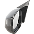 2013-2017 Hyundai Santa Fe Sport - Driver Side Mirror, Power, Manual Folding, Non-Heated, Paintable, No Signal Light, No Memory, No Puddle Light, No Auto-Dimming, No Blind Spot Feature