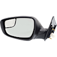 Driver Side Mirror, Power Adjust, Manual Folding, Heated, Paintable, In-housing Signal Light, No Memory, No Puddle Light, No Auto-Dimming, With Blind Spot Glass