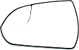 2017-2018 Hyundai Elantra - Driver Side Mirror Glass, Heated, Flat, With backing plate; With built-in blind spot glass, Korea Or USA Built Vehicle