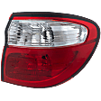 Passenger Side, Outer Tail Light, without Bulb, Halogen, Clear and Red Lens, 6 Cyl., 3.0L Engine