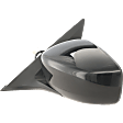 Driver Side Mirror, Power, Non-Heated, Manual Folding, Paintable, No Signal Light, Memory, Puddle Light, Auto-Dimming and Blind Spot Feature, Coupe