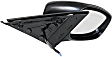 Passenger Side Mirror, Power, Non-Heated, Manual Folding, Paintable, No Signal Light, Memory, Puddle Light, Auto-Dimming and Blind Spot Feature, Coupe