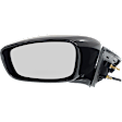 Driver Side Mirror, Power Adjust, Heated, Manual Folding, Paintable, No Signal Light, With Memory, No Puddle Light, Auto-Dimming and Blind Spot Feature, Sedan