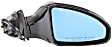 Passenger Side Mirror, Power Adjust, Manual Folding, Heated, Paintable, No Signal Light, With memory, No Puddle Light, Auto-Dimming, and Blind Spot Feature, With Rear View Monitor, Base Model